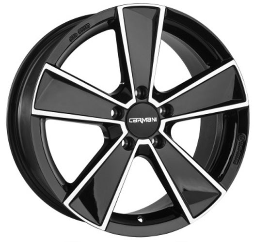 Carmani CA10 Flash 7,5x17 5x112 ET52 black polish Velgen