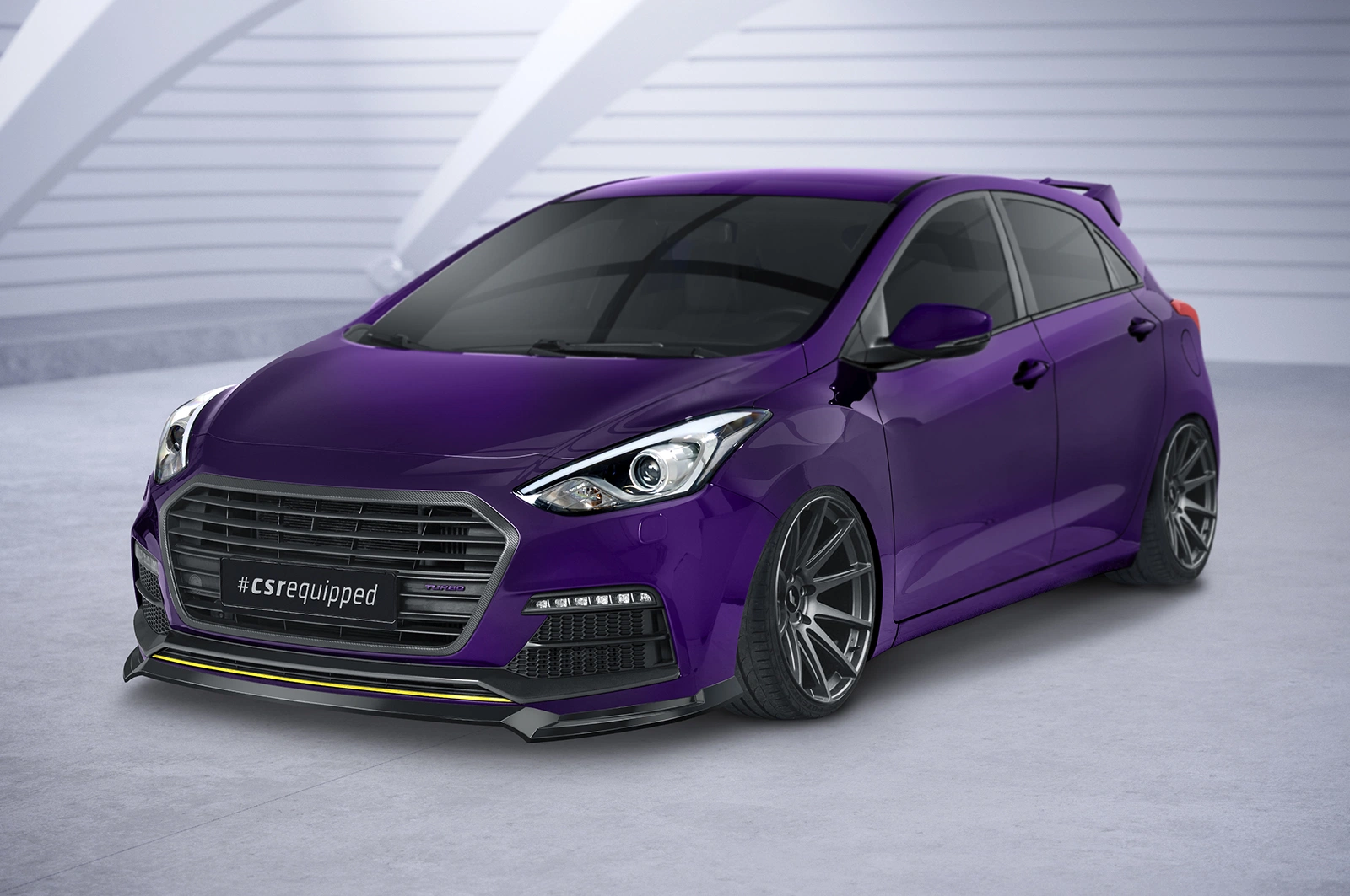 Voorspoiler Hyundai I30 (GD) Turbo glans zwart