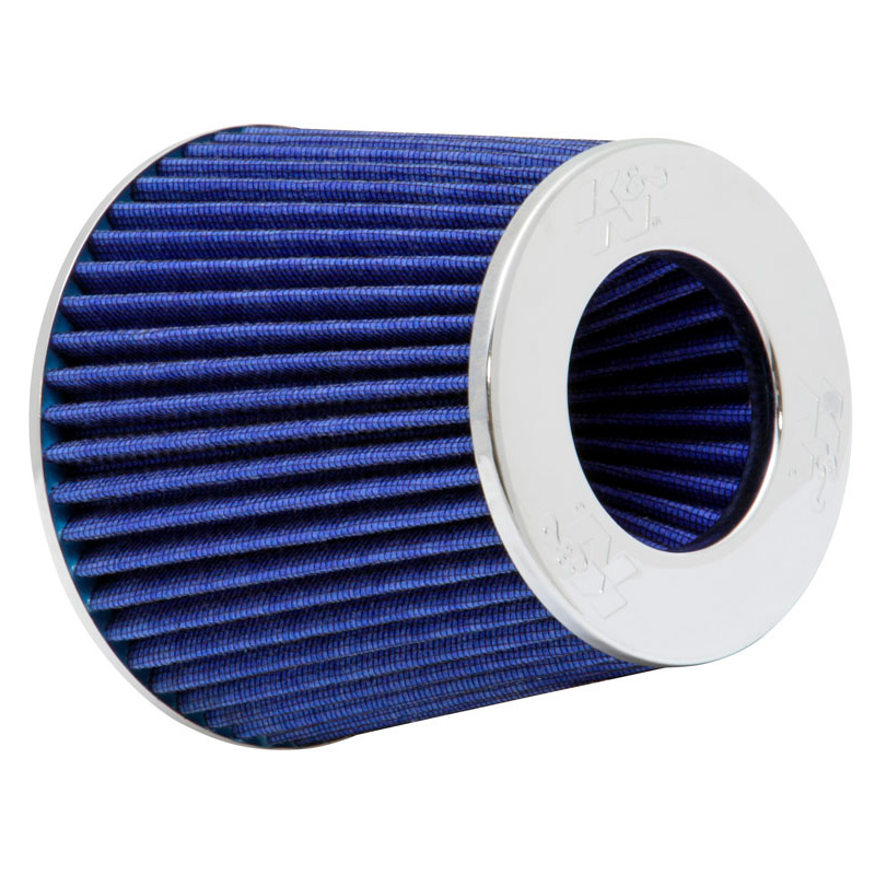K&N RG-Serie universeel vervangingsfilter met 3 aansluitdiameters Blauw (RG-1001BL-L)