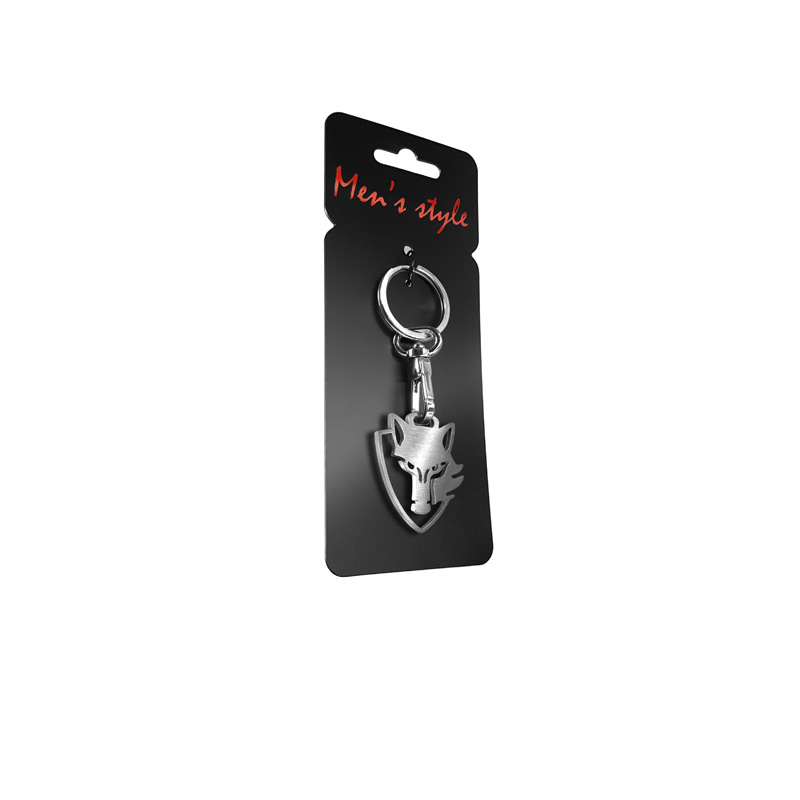 RVS sleutelhanger - 'Wolf' (Zilver)