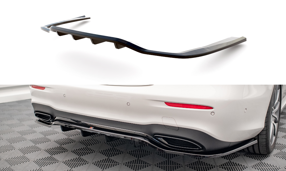 Diffuser passend voor Mercedes E Klasse W213 FL AMG Line Maxton Glans Zwart