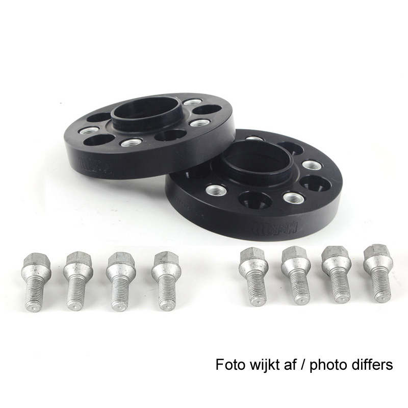 H&R DRA-Systeem Spoorverbreders 25mm 5x114,3 - Naaf 66,0mm - Boutmaat M14x1,5 -   Renault - Zwart