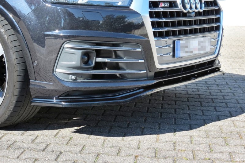 Voorspoiler passend voor Audi SQ7 / S-Line Maxton Glanzend Zwart