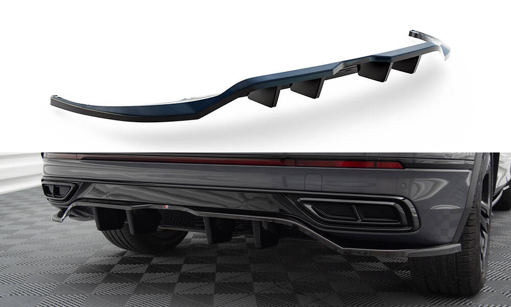 Diffuser passend voor Volkswagen Tiguan R-Line FL Maxton Glans Zwart