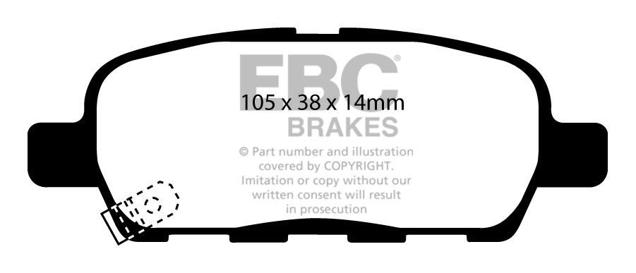 EBC Brakes NISSAN Stagea 2.5 2001-2007 Remblokken achterzijde gr
