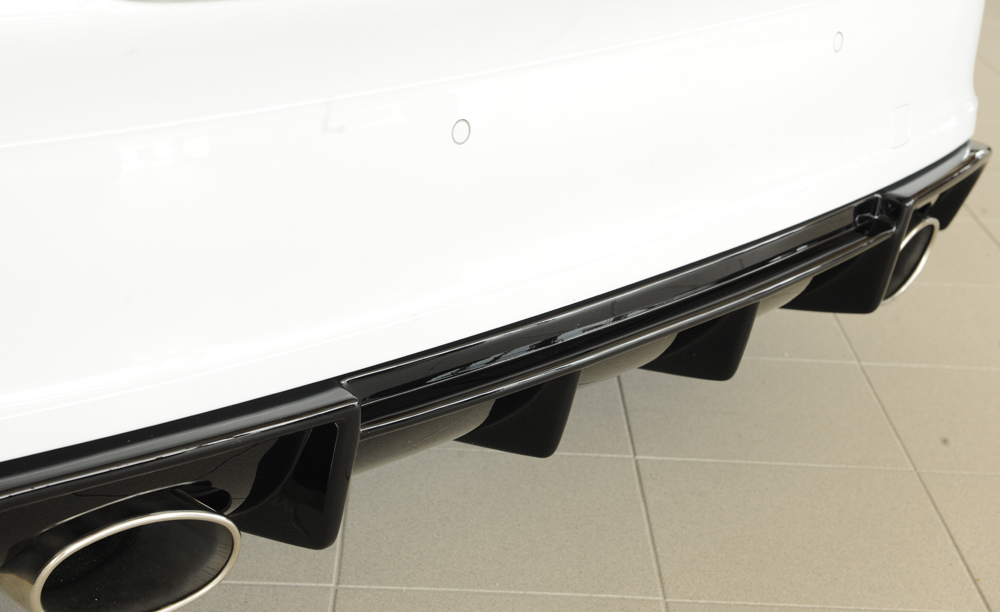 Achterbumper Diffuser passend voor Audi A3 8V 12-16 3deurs/Sportback Glossy black Rieger