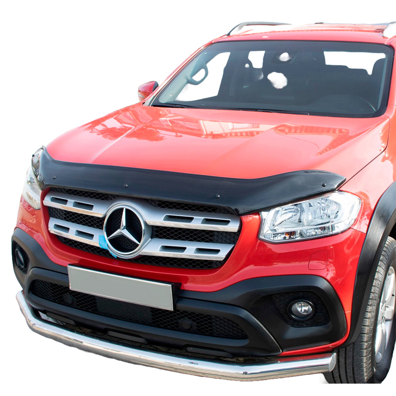 Motorkapbeschermer (steenslagcover)  Mercedes X-Klasse W470 2017- - Glanzend zwart