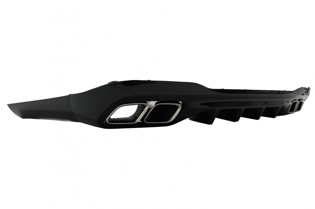 Diffuser passend voor Mercedes C Klasse W206 S206 63 AMG Look Chroom