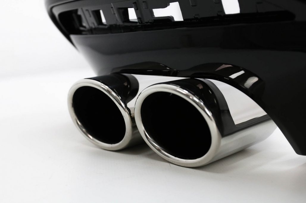 Diffuser passend voor Audi A4 B9 8W FL S-Line 2020- S4 Look Glans Zwart
