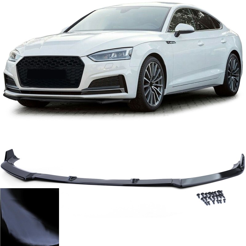 Voorspoiler passend voor Audi A5 5F Glans Zwart
