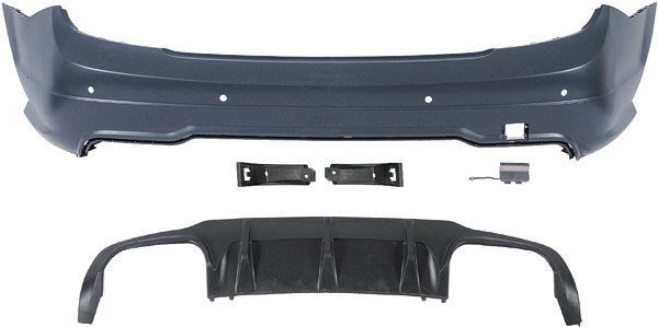 Achterbumper passend voor Mercedes C-klasse 07-15 W204 sedan/coupe C63 AMG look