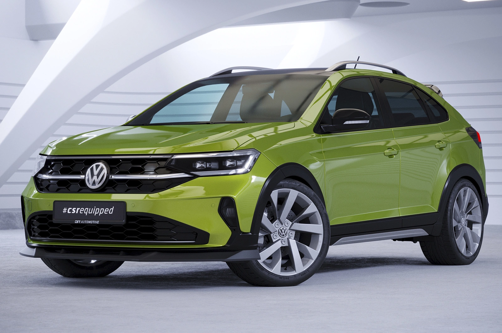 Voorspoiler passend voor VW Taigo (Typ CS) Glans Zwart (2021–) CSR