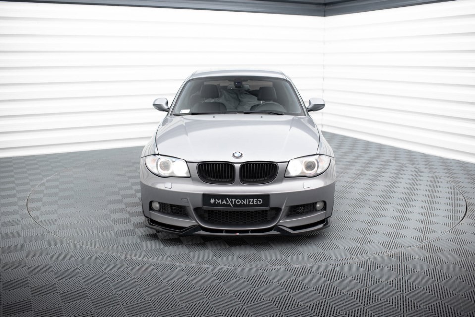 Voorspoiler passend voor BMW 1 E82 Glanzend Zwart Maxton V.1