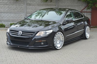 Voorspoiler passend voor VW Passat CC Glans Zwart