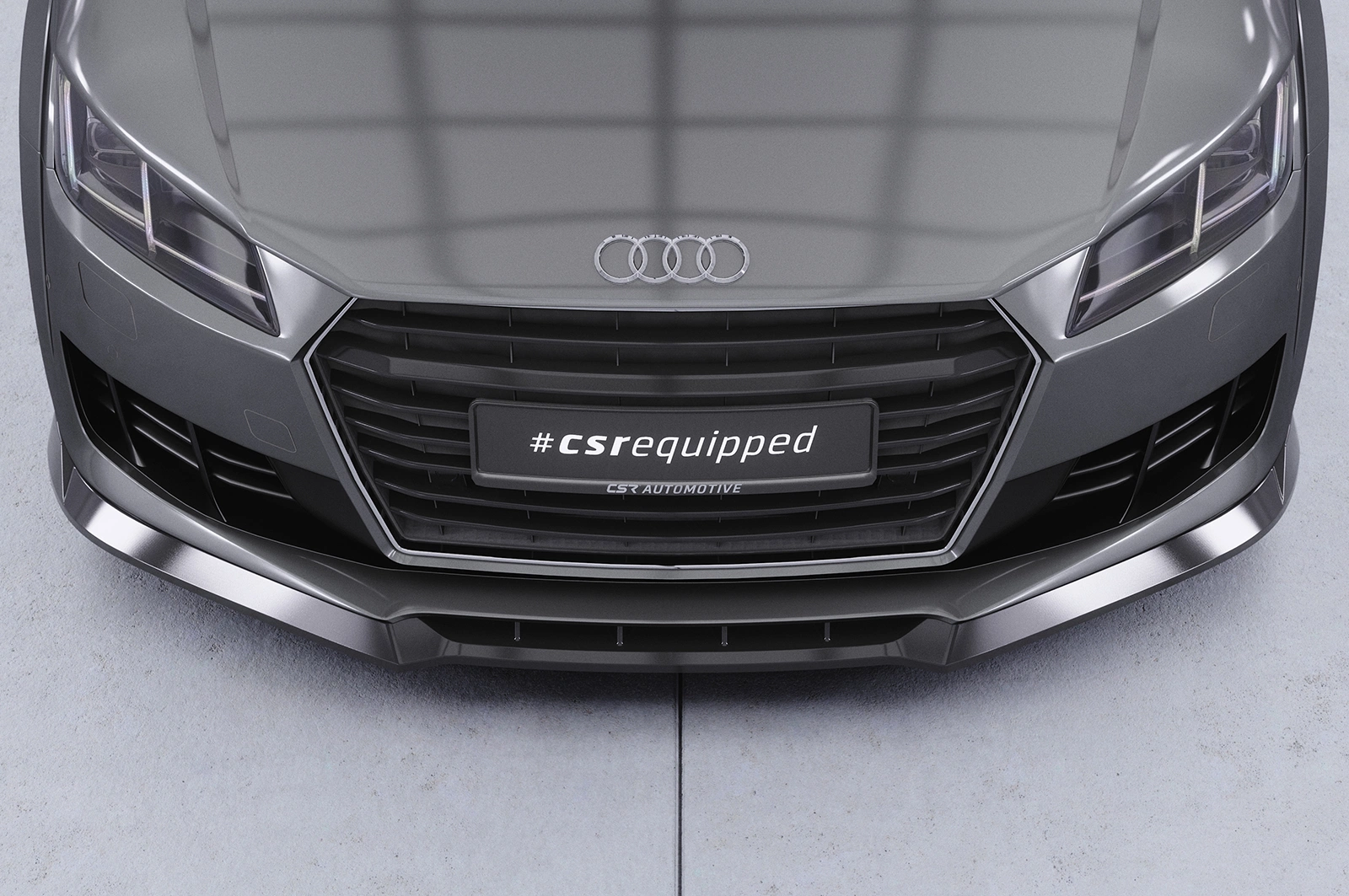 Voorspoiler passend voor Audi TT FV/8S Glans Zwart - CSR Design