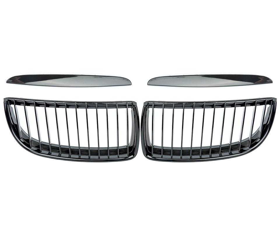 Grill Nieren passend voor BMW E90 05-08 Glans Zwart
