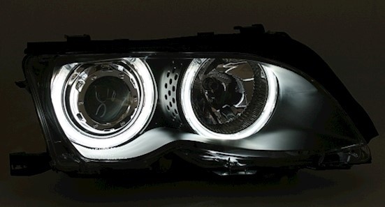 Koplampen passend voor BMW E46 01-05 Sedan/Touring CCFL Angel Eyes