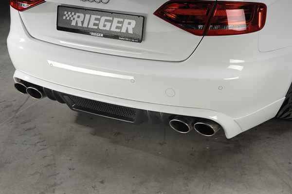 Achterbumper Diffuser passend voor Audi A4 B8 Rieger