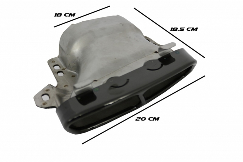 Diffuser passend voor Mercedes W176 A45 AMG look zwart