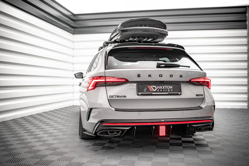 Diffuser passend voor Skoda Octavia RS MK4 Maxton Glans Zwart