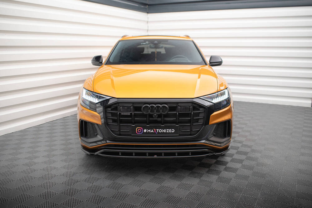 Voorspoiler passend voor Audi Q8 S-Line / SQ8 Maxton Glans Zwart
