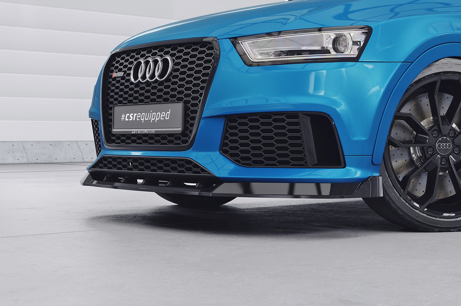 Voorspoiler passend voor Audi RSQ3 glans zwart