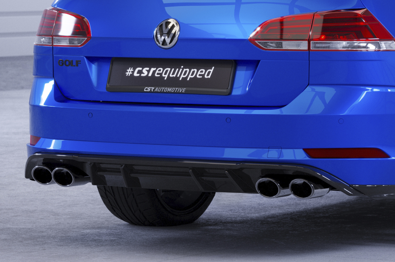 Diffuser passend voor Volkswagen Golf 7 R Variant FL CSR Glans Zwart