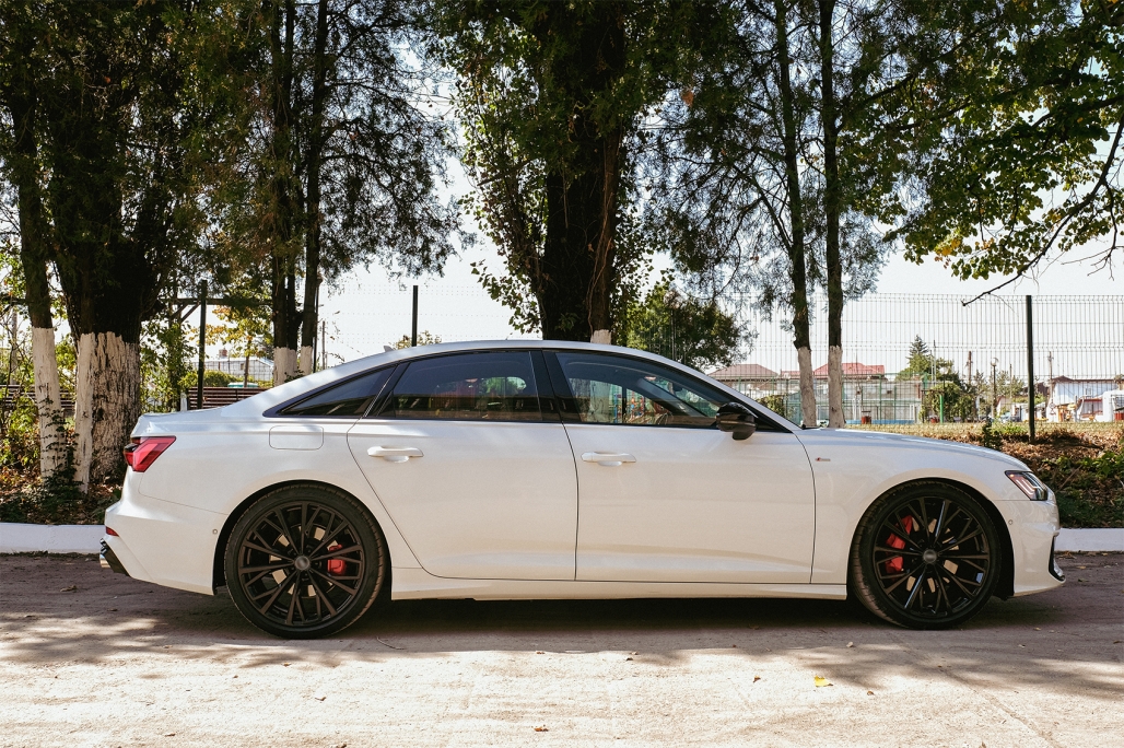 Diffuser passend voor Audi A6 S-Line C8 Zwart incl. sierstukken Zwart