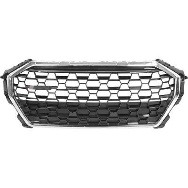 Grill passend voor Audi Q3 F3 18- RS look Zilver