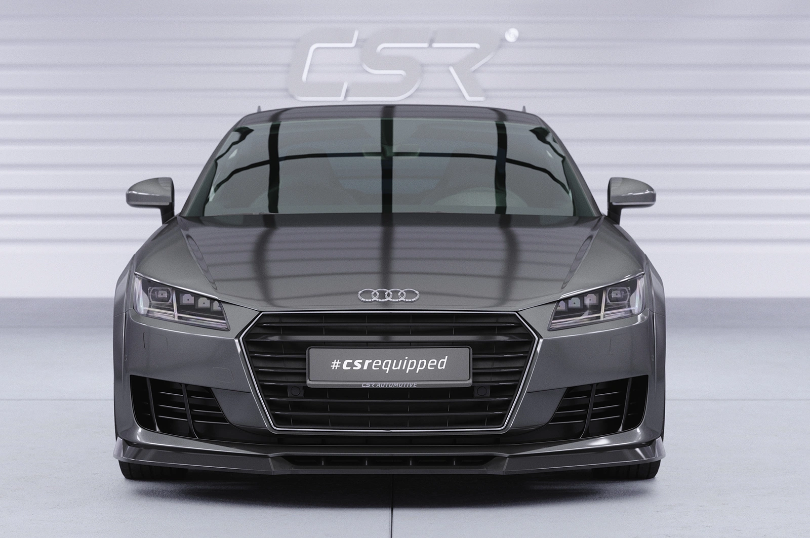 Voorspoiler passend voor Audi TT FV/8S Glans Zwart - CSR Design