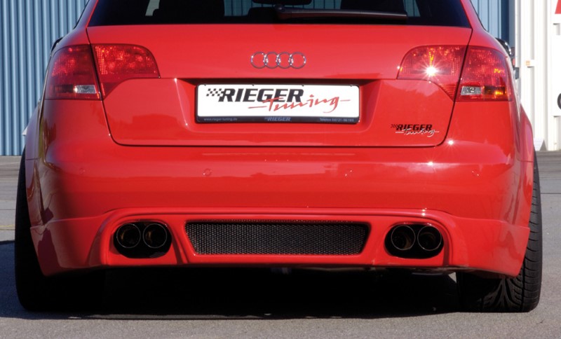 Achterbumper Diffuser duplex Audi A4 8E B7 11.04- Rieger