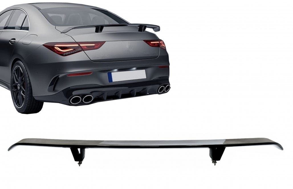 Achterklep Spoiler passend voor Mercedes CLA C118 glans zwart Aero Package