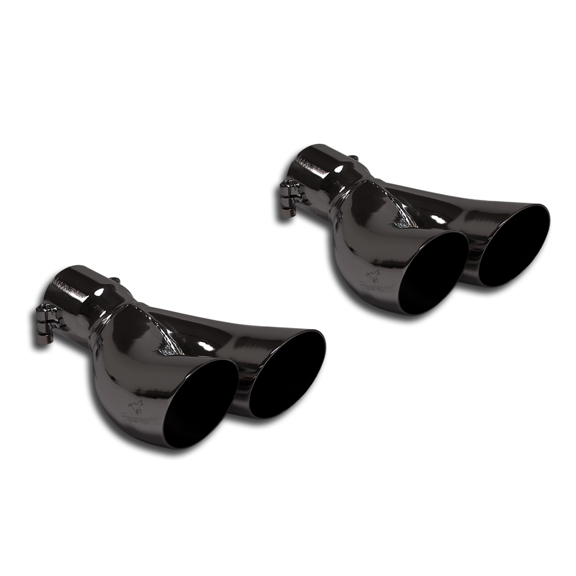 Endpipe kit Right OO70 - Left OO70 BLACK for 500 Abarth essesse 160hp