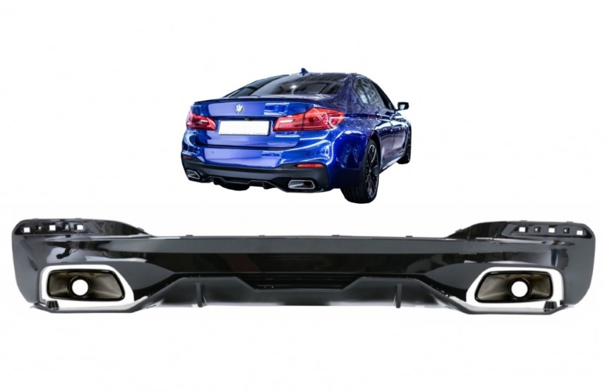 Diffuser passend voor BMW G30/G38 540 M-Pakket Performance Look Glans Zwart Sierstukken