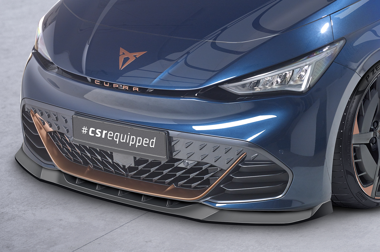 Voorspoiler passend voor Cupra Born CSR Glans Zwart