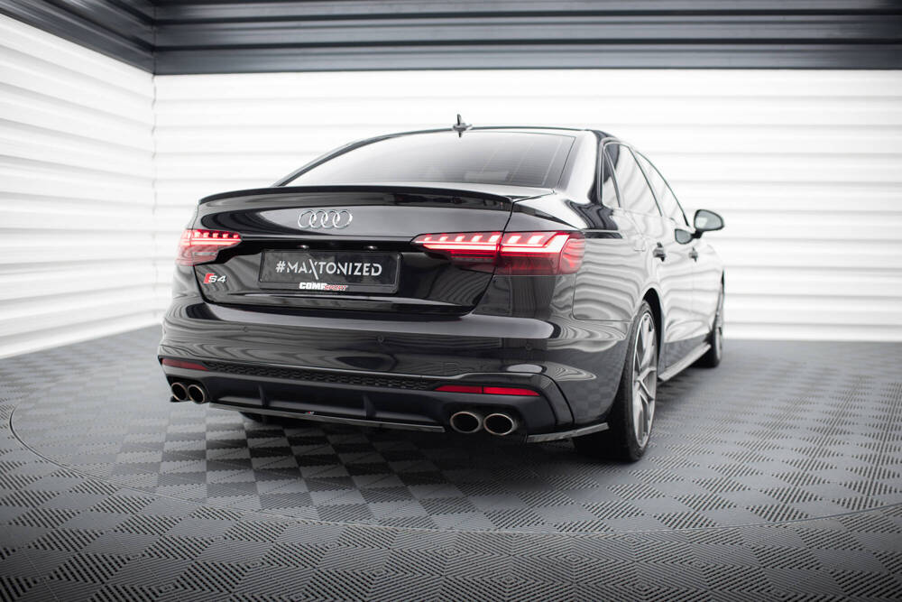 Diffuser passend voor Audi S4 B9 FL Maxton Glans Zwart