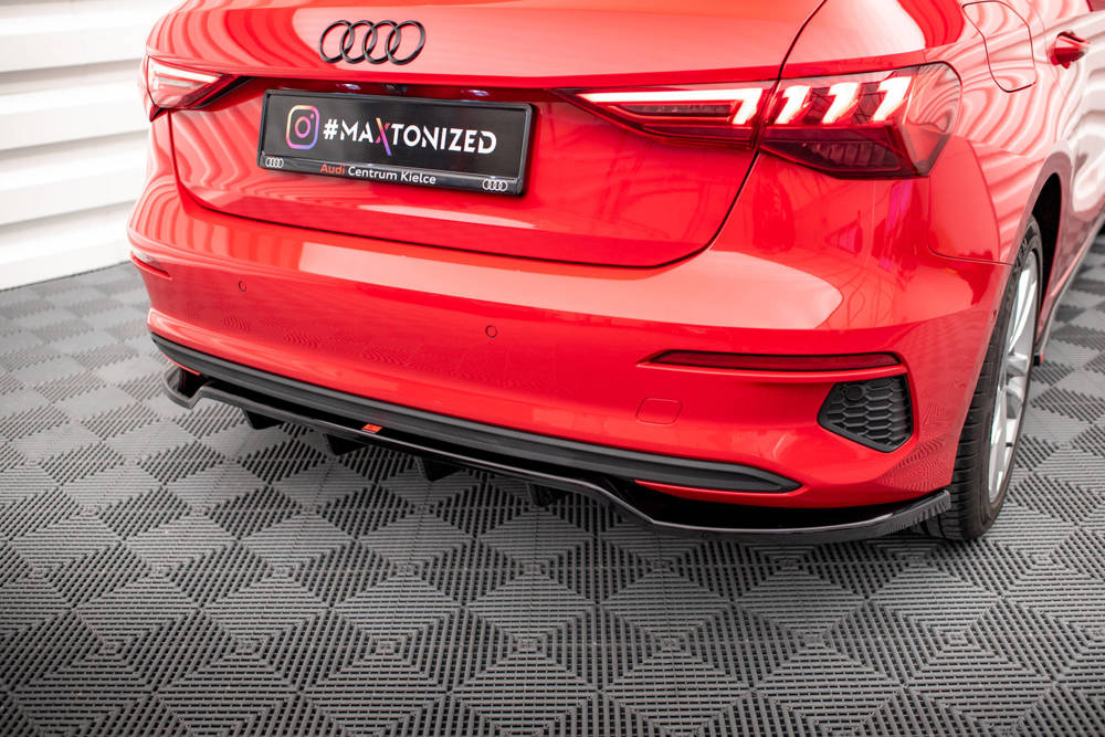 Diffuser passend voor Audi A3 8Y Sportback Maxton Glans Zwart