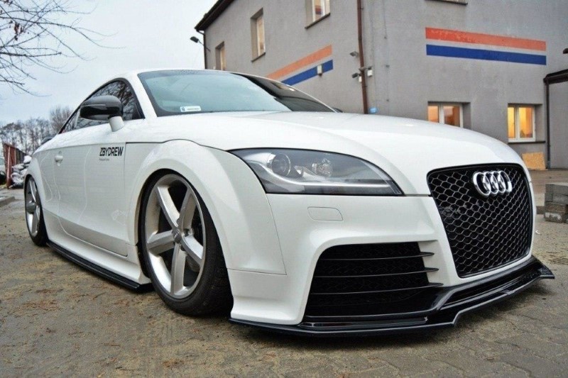 Zij Skirts Diffuser passend voor Audi TT RS 8J Glanzend Zwart
