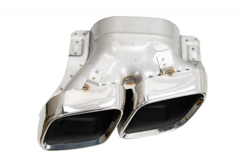 Achterbumper Diffuser passend voor Mercedes W205 C-Klasse C63S Design Zilver Tips AMG Sport Line