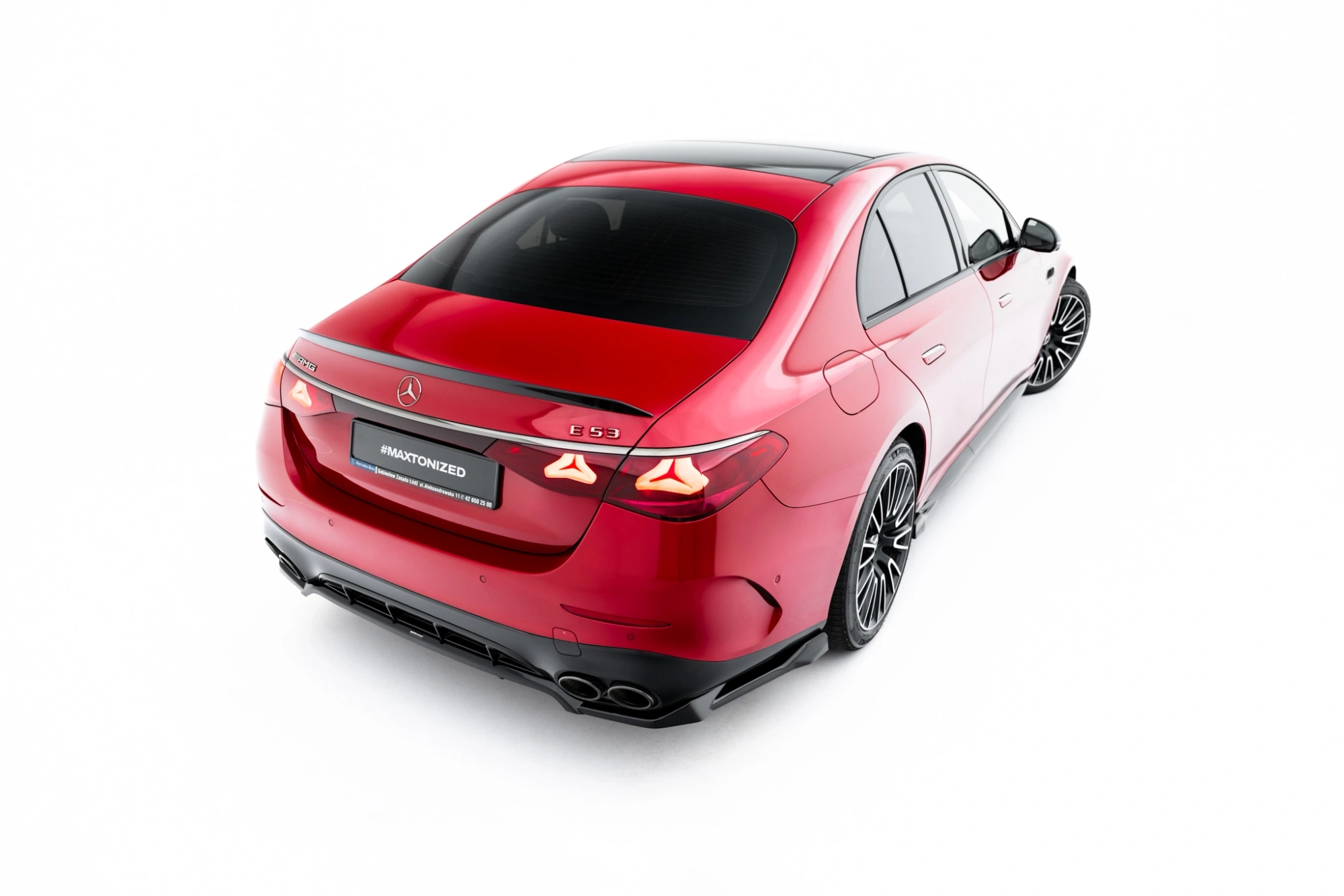 Diffuser passend voor Mercedes-AMG E53 Sedan / Estate W214 Maxton Glans Zwart