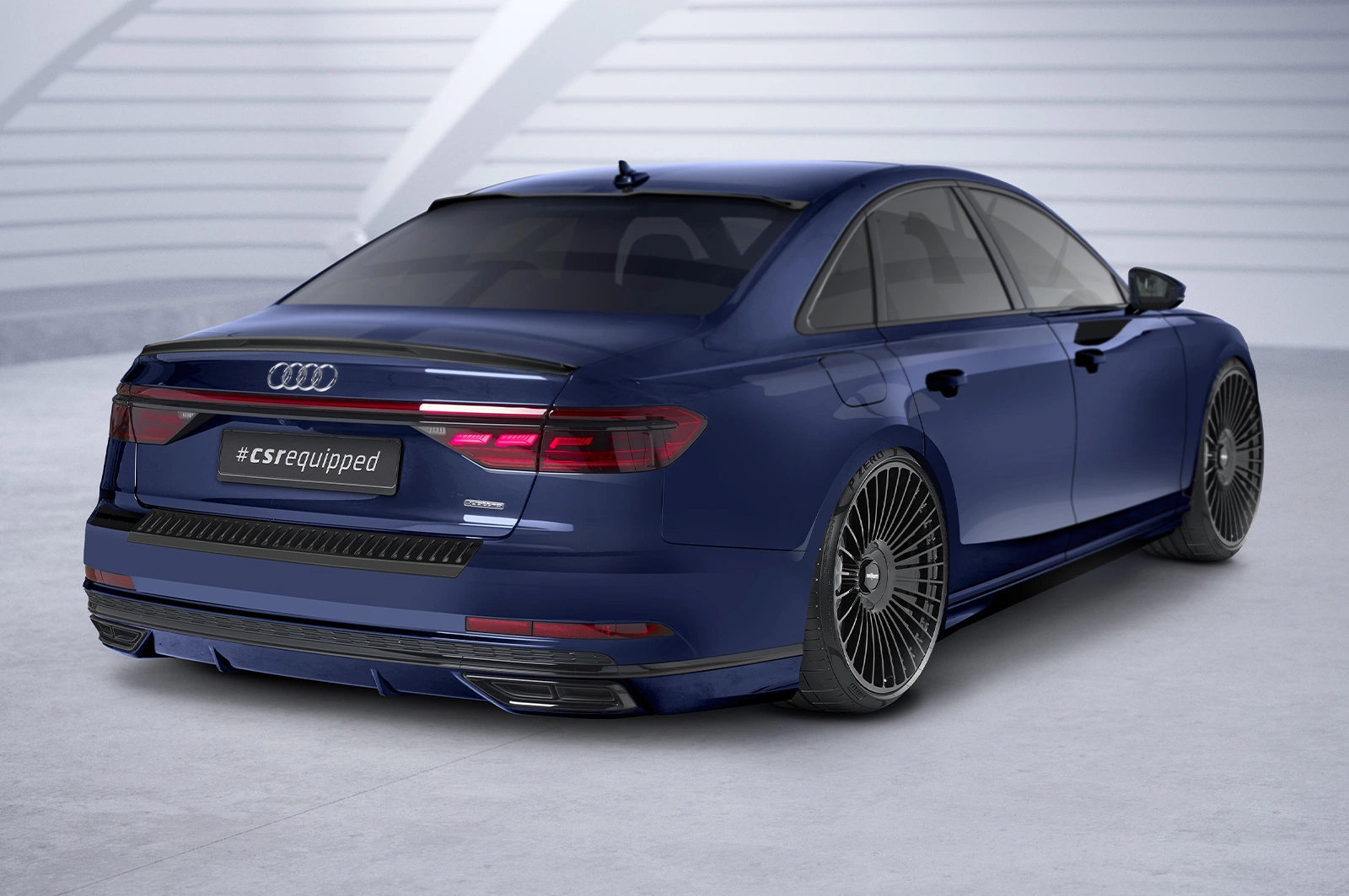 Achterspoiler Audi A8 (D5) glans zwart