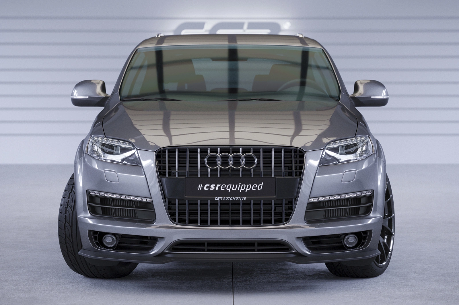 Voorspoiler passend voor Audi Q7 (4L) S-Line Glans Zwart – CSR Automotive