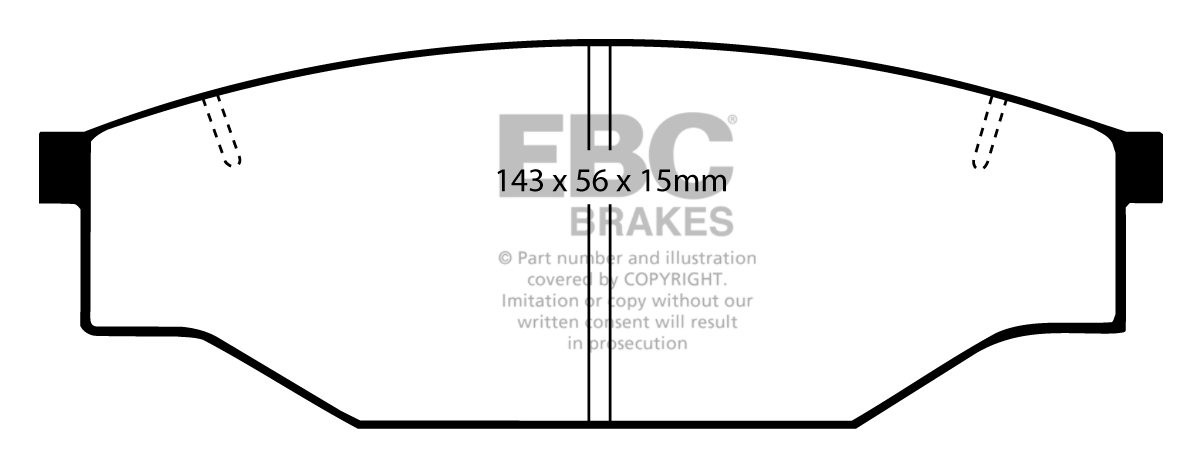 EBC Brakes TOYOTA BEDRIJFSWAGEN Hi-Ace 2.0 (YH61) 84-85 Remblokk