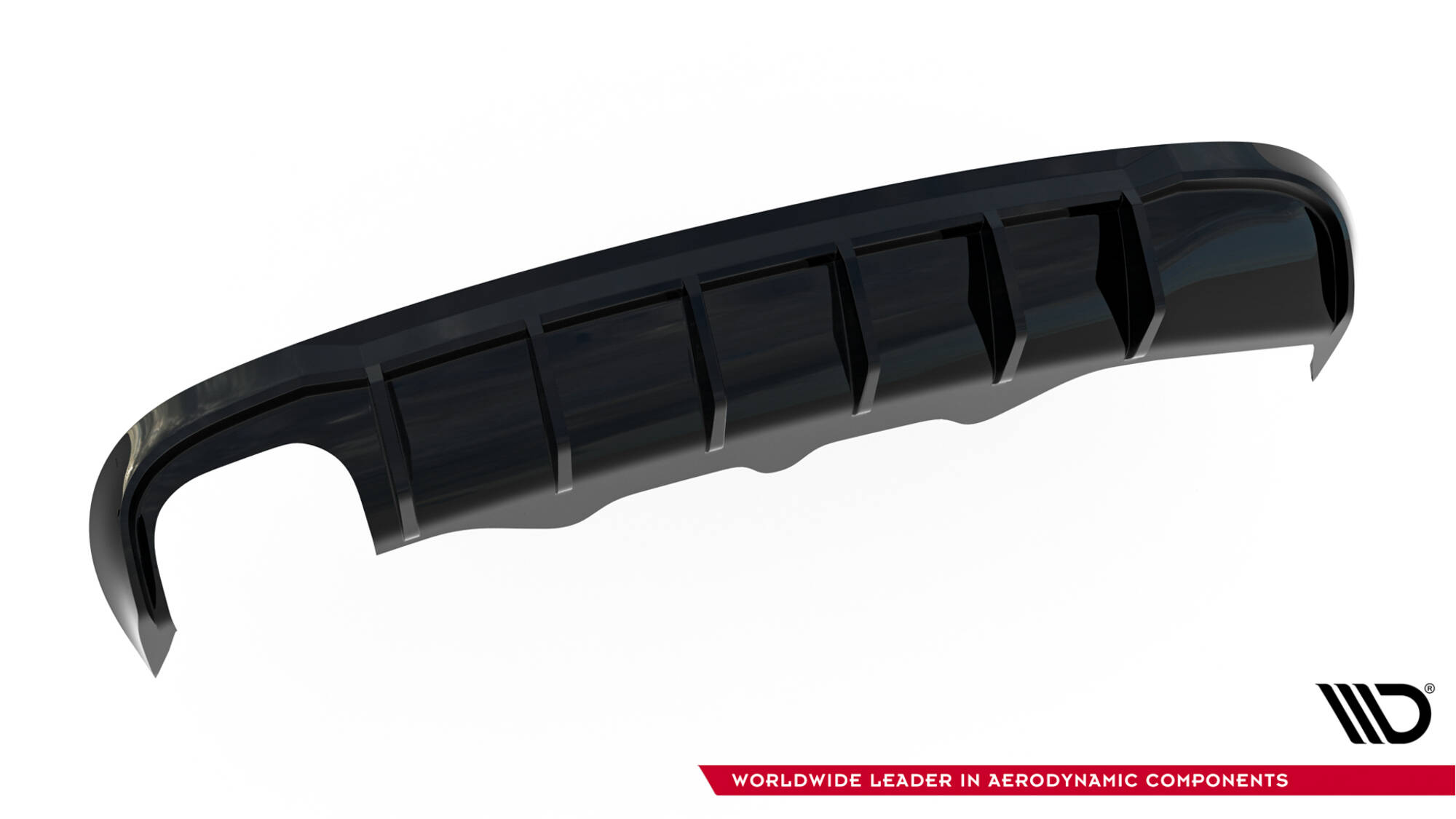 Achter Diffuser passend voor Audi A5 S-Line Sportback 8T Maxton Glanzend zwart