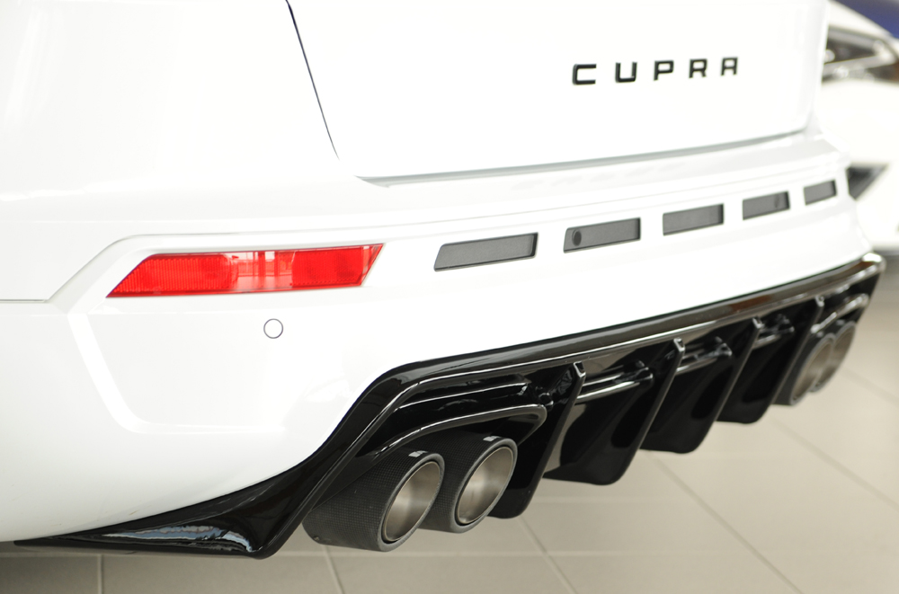 Diffuser passend voor Seat Ateca 5FP Cupra Rieger Glans Zwart