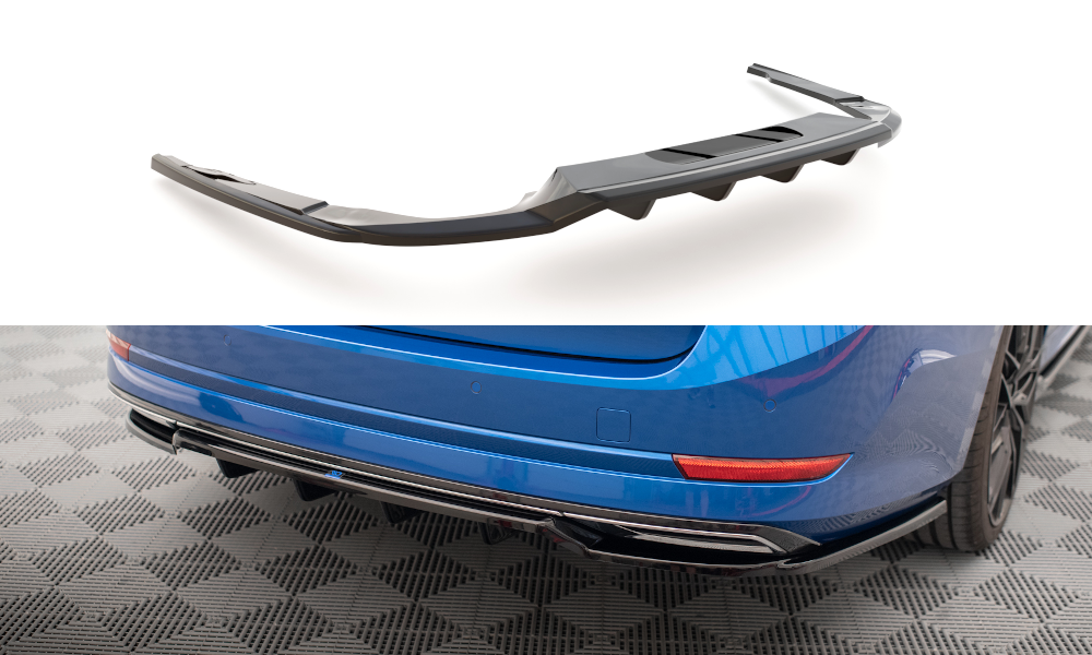 Diffuser passend voor Skoda Octavia Sportline Maxton Glans Zwart
