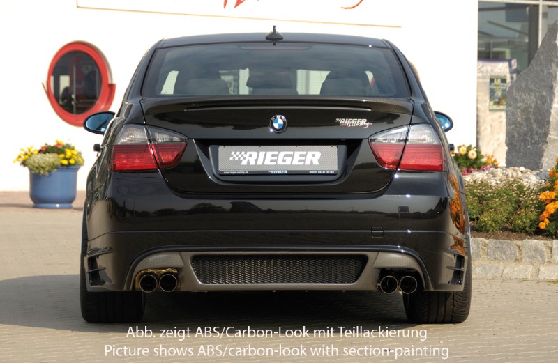 Achterbumper Diffuser Carbon BMW E90 Sedan Rieger