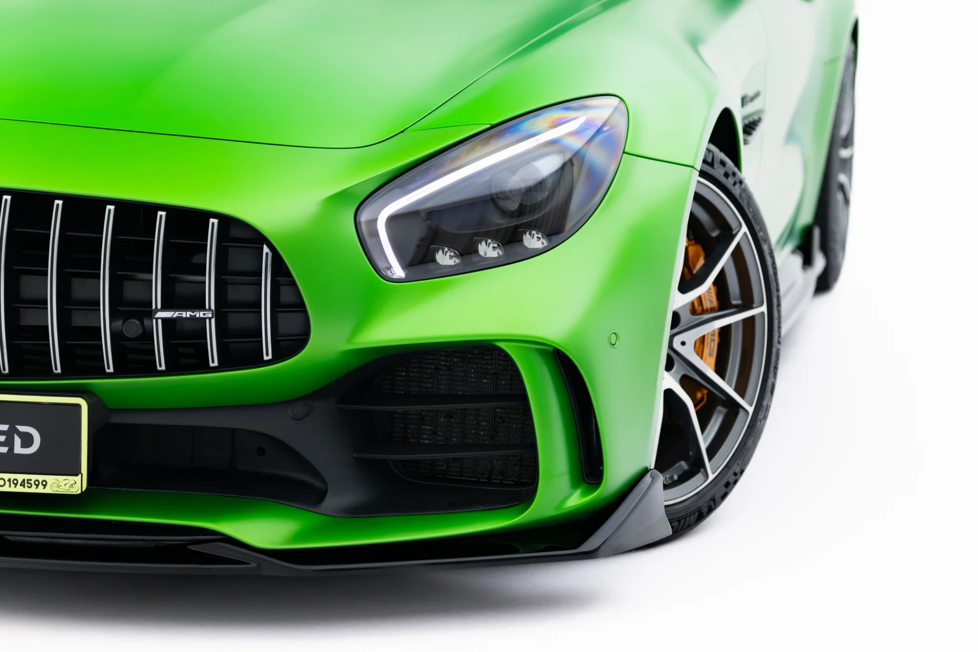Voorspoiler passend voor Mercedes-AMG GT R C190 Facelift Glans Zwart