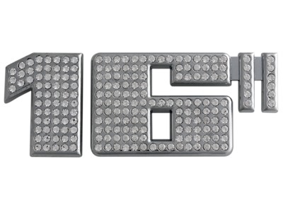 Wheel Inch Embleem 16'' Chroom met Crystal