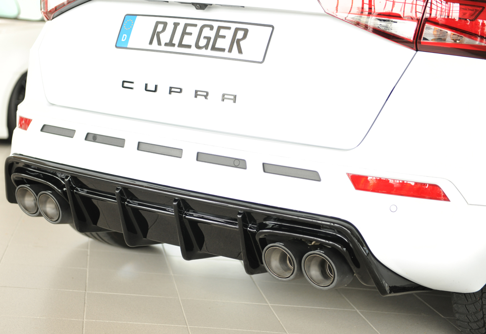 Diffuser passend voor Seat Ateca 5FP Cupra Rieger Glans Zwart